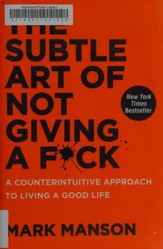 The Subtle Art of Not Giving a F*ck — original book cover
